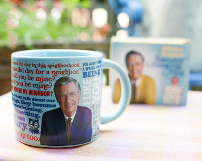 Mug | Mister Rogers Mugs Unemployed Philosophers Guild  Paper Skyscraper Gift Shop Charlotte