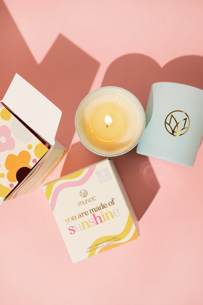 Musee x St. Jude You are Made of Sunshine Candle 8.8oz  Musee Bath  Paper Skyscraper Gift Shop Charlotte