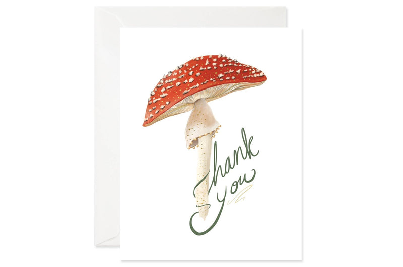 Mushroom | Thank You Card Cards Good Juju Ink  Paper Skyscraper Gift Shop Charlotte