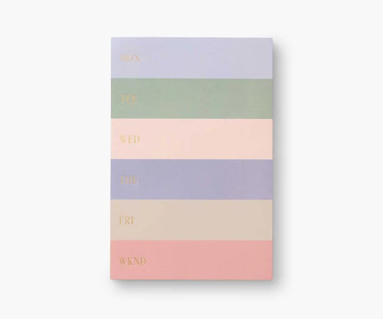 Muted Color Block Weekly Memo Notepad Notepads Rifle Paper Co  Paper Skyscraper Gift Shop Charlotte