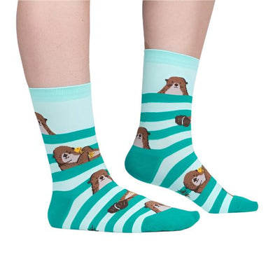 My Otter Foot Women's Crew Socks Sock It To Me  Paper Skyscraper Gift Shop Charlotte