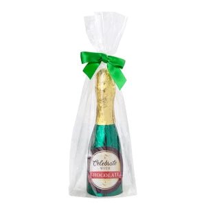 Nancy Adams Foiled Solid Milk Chocolate Champagne 8oz Bottle Food - Chocolates & Candy Nassau Candy  Paper Skyscraper Gift Shop Charlotte