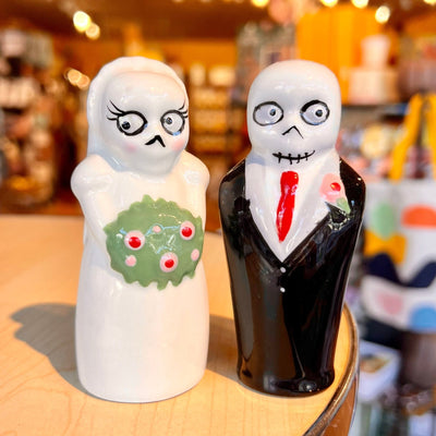 Newlydeads Salt & Pepper Pair, Ceramic Halloween One Hundred 80 Degrees  Paper Skyscraper Gift Shop Charlotte