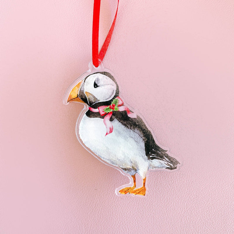 North Pole Puffin Ornament Ornaments Cami Monet  Paper Skyscraper Gift Shop Charlotte