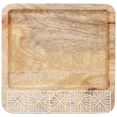 Nosh Mango Wood Plate 10 inch Kitchen Danica Studio (Now Designs)  Paper Skyscraper Gift Shop Charlotte