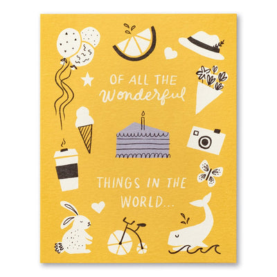 Of All the Wonderful Things In the World | Birthday Card Cards Love Muchly  Paper Skyscraper Gift Shop Charlotte