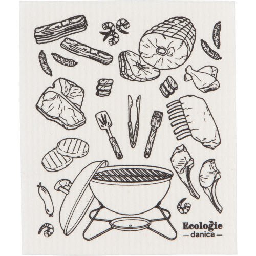 On the Grill Swedish Dishcloth Drinkware Danica Studio (Now Designs)  Paper Skyscraper Gift Shop Charlotte