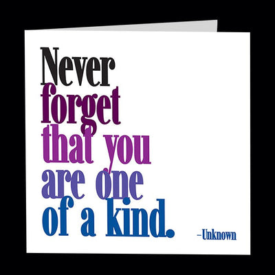 "one of a kind" card Cards Quotable Cards  Paper Skyscraper Gift Shop Charlotte