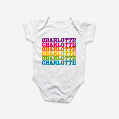 Onesie Charlotte Supergraphic Med Baby Rock Scissor Paper  Paper Skyscraper Gift Shop Charlotte