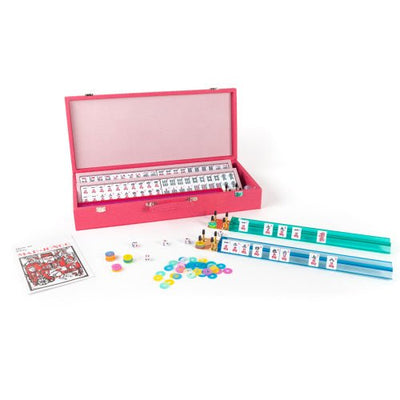 Onyx Pink Mahjong Set Games Brouk & Co  Paper Skyscraper Gift Shop Charlotte