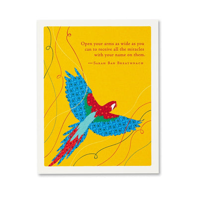 "Open your arms as wide as you can" | birthday card Cards Positively Green  Paper Skyscraper Gift Shop Charlotte