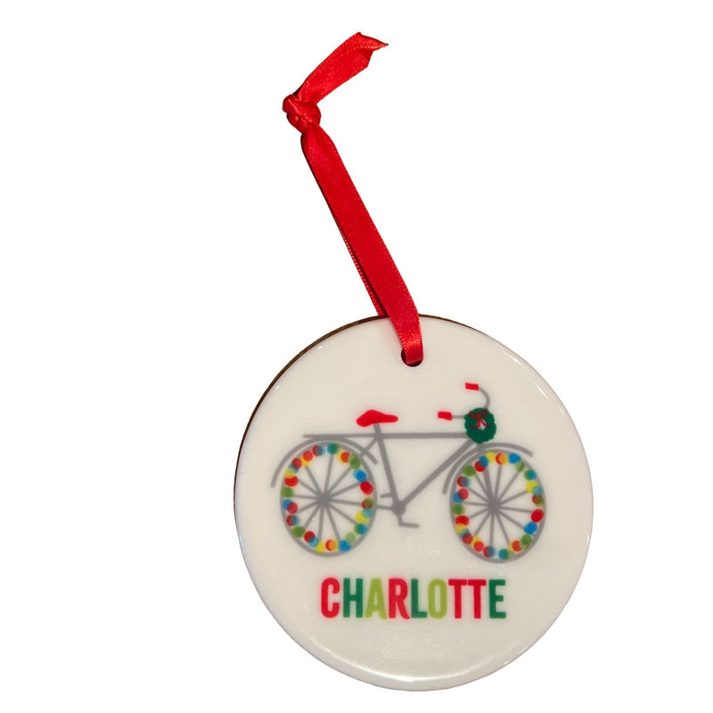 Ornament Holiday Bike - CHARLOTTE Ornaments Rock Scissor Paper  Paper Skyscraper Gift Shop Charlotte