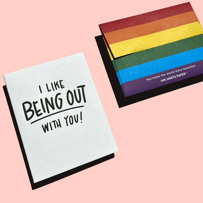 Out with You | LGBTQ Card Cards INK MEETS PAPER  Paper Skyscraper Gift Shop Charlotte