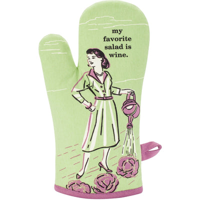 Oven Mitt Favorite Salad is Wine Oven Mitts Blue Q  Paper Skyscraper Gift Shop Charlotte