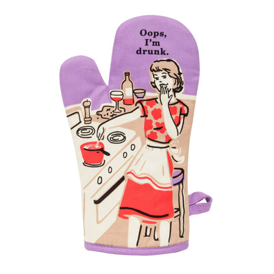 Oven Mitt | Oops I'm Drunk Oven Mitts Blue Q  Paper Skyscraper Gift Shop Charlotte