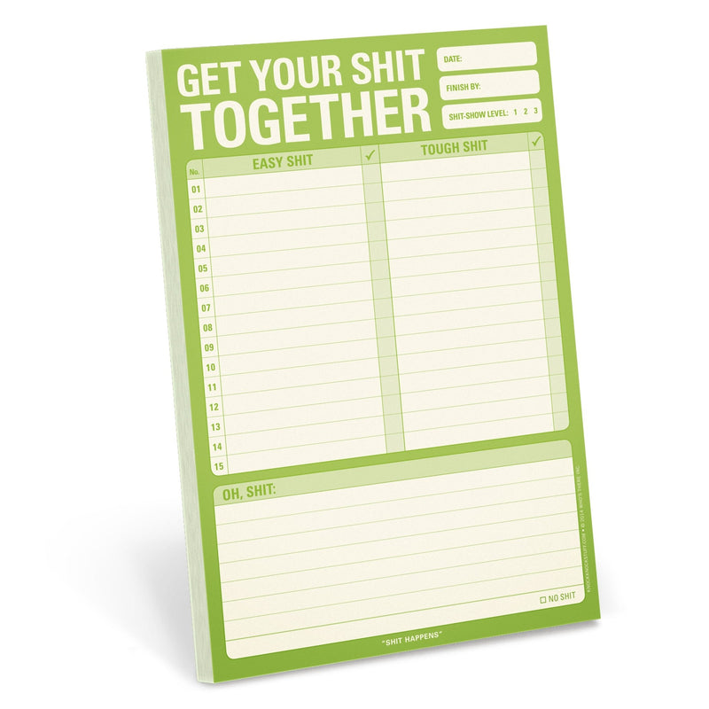 Pad Get Your Shit Together Notepads Knock Knock  Paper Skyscraper Gift Shop Charlotte