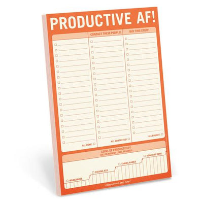 Pad Productive AF! Notepads Knock Knock  Paper Skyscraper Gift Shop Charlotte