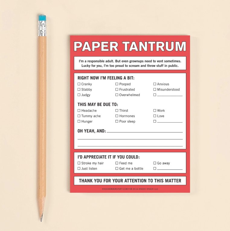 Paper Tantrum Nifty Notes | Red Notepads Knock Knock  Paper Skyscraper Gift Shop Charlotte