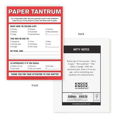 Paper Tantrum Nifty Notes | Red Notepads Knock Knock  Paper Skyscraper Gift Shop Charlotte