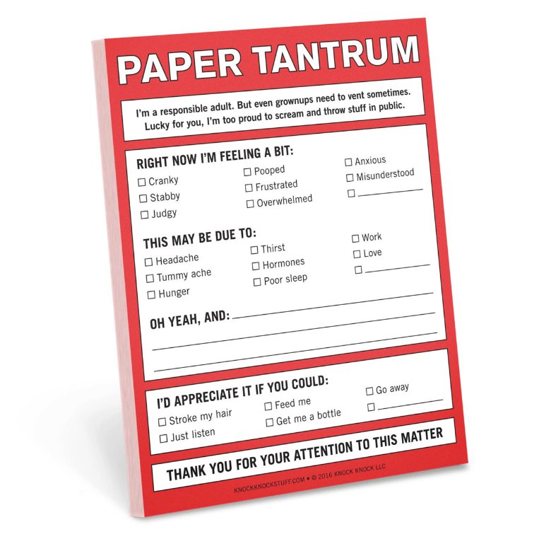 Paper Tantrum Nifty Notes | Red Notepads Knock Knock  Paper Skyscraper Gift Shop Charlotte