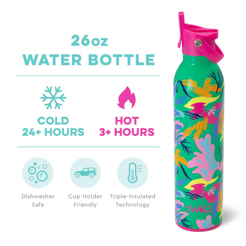 Paradise 26oz Flip + Sip Bottle Drinkware Swig  Paper Skyscraper Gift Shop Charlotte