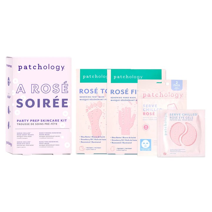 Patchology A Rose Soiree Party Prep Skincare Kit Beauty + Wellness Rare Beauty Brands  Paper Skyscraper Gift Shop Charlotte