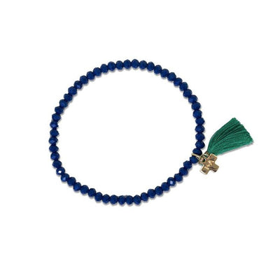 Patsy Navy Solid Crystal Tassel Bracelet Jewelry ink + alloy  Paper Skyscraper Gift Shop Charlotte