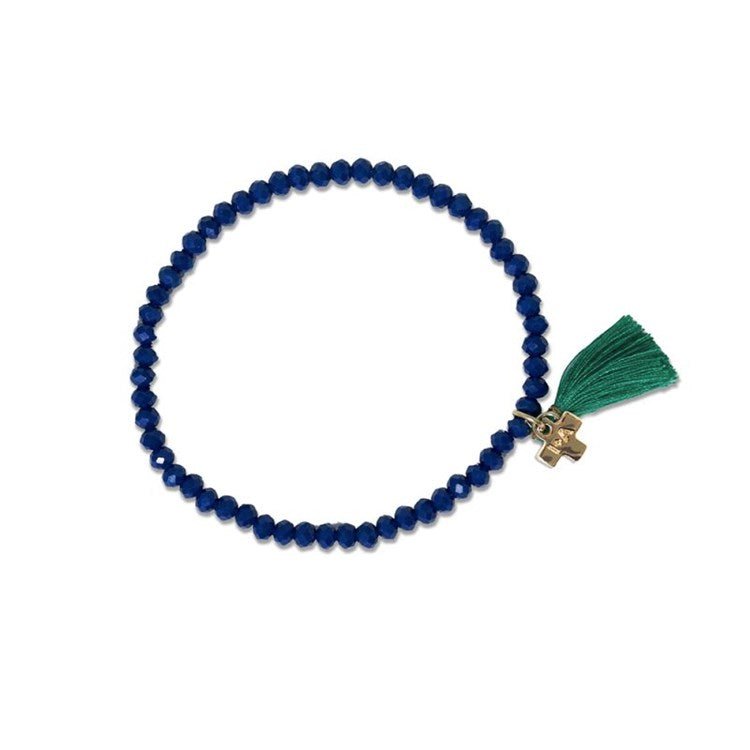 Patsy Navy Solid Crystal Tassel Bracelet Jewelry ink + alloy  Paper Skyscraper Gift Shop Charlotte