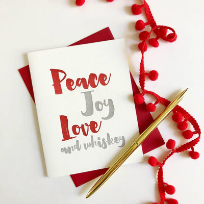 Peace And Whiskey Cards | BOX of 6 Cards Steel Petal Press  Paper Skyscraper Gift Shop Charlotte