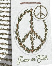 Peace Medium Tote Gift Bags Jillson & Roberts  Paper Skyscraper Gift Shop Charlotte