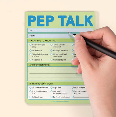 Pep Talk Nifty Note Pad | Pastel Notepads Knock Knock  Paper Skyscraper Gift Shop Charlotte