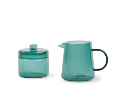 Petite Glass Pitcher - Dark Teal, 11.8 oz  Good Citizen Coffee  Paper Skyscraper Gift Shop Charlotte