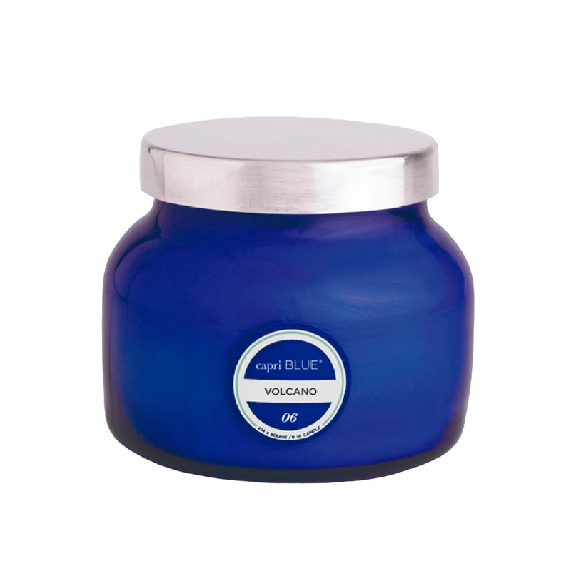 Petite Volcano Blue Jar Candle I 8oz Candles DPM Fragrance  Paper Skyscraper Gift Shop Charlotte