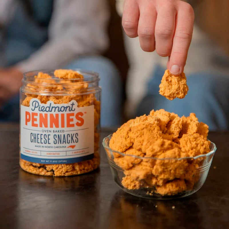 Piedmont Pennies Cheese Snacks | Penny Bank Food Piedmont Pennies Paper Skyscraper Gift Shop Charlotte