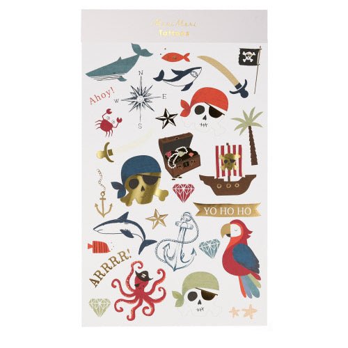 Pirate Tattoo Sheets Stationery Meri Meri  Paper Skyscraper Gift Shop Charlotte