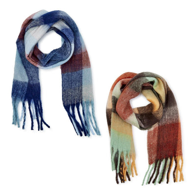 Plaid Scarf | Asst Accessories + Apparel Two's Company  Paper Skyscraper Gift Shop Charlotte