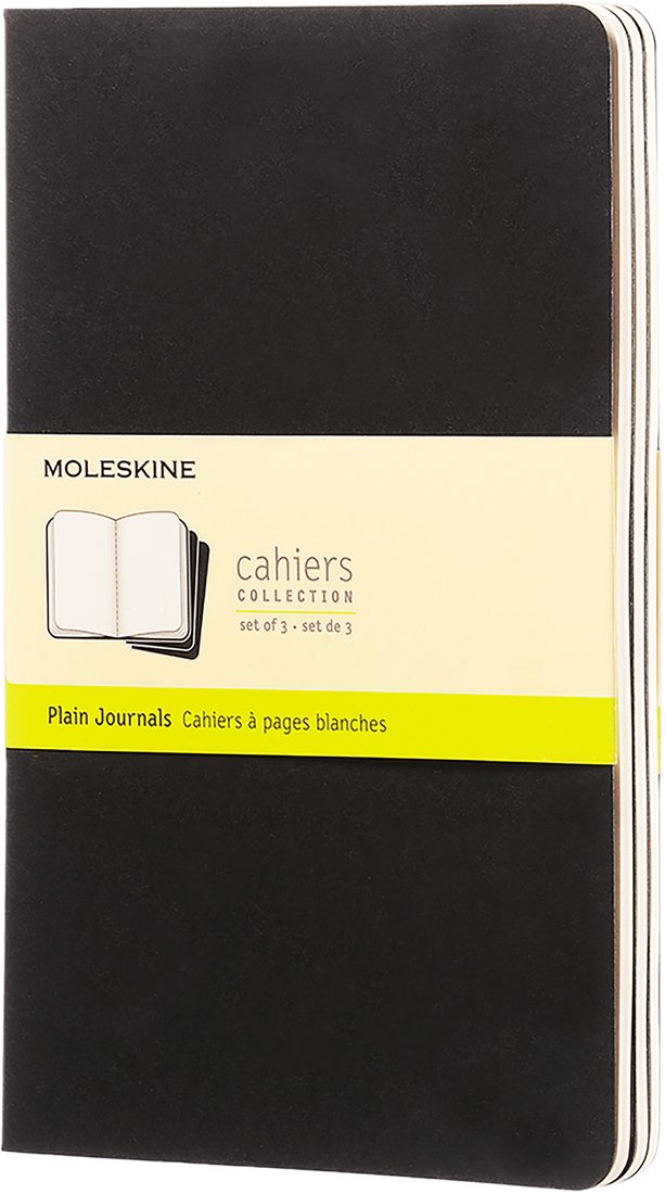 Plain | Black | Large Cahier Journal - Set of 3  Moleskin  Paper Skyscraper Gift Shop Charlotte