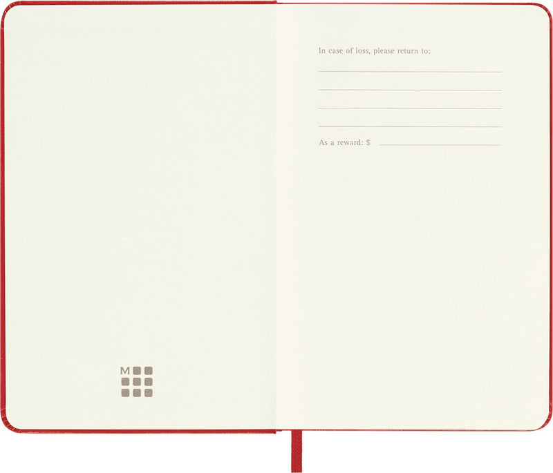 Plain | Red | Hard Cover | Pocket Notebook BOOK Moleskin  Paper Skyscraper Gift Shop Charlotte