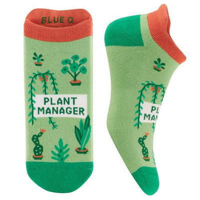 Plant Manager | L/XL Sneaker Socks Apparel & Accessories - Socks Blue Q Paper Skyscraper Gift Shop Charlotte