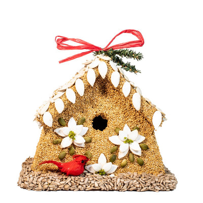 Poinsettia Bird House Holiday Mr. Bird  Paper Skyscraper Gift Shop Charlotte