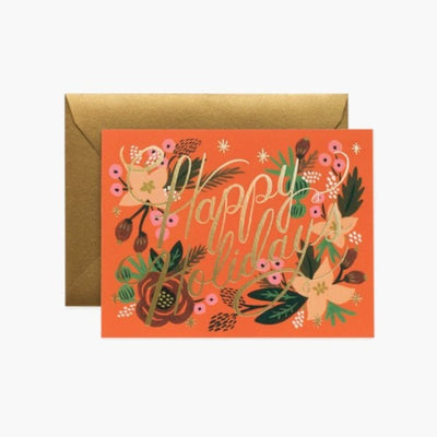 Poinsettia Boxed Holiday Cards Happy Holidays Cards Cards Rifle Paper Co  Paper Skyscraper Gift Shop Charlotte