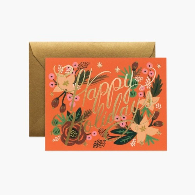 Poinsettia Boxed Holiday Cards Happy Holidays Cards Cards Rifle Paper Co  Paper Skyscraper Gift Shop Charlotte