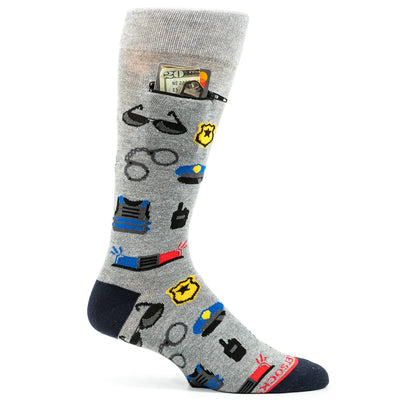 Police Officer Mens Pocket Socks Socks Pocket Socks Inc  Paper Skyscraper Gift Shop Charlotte