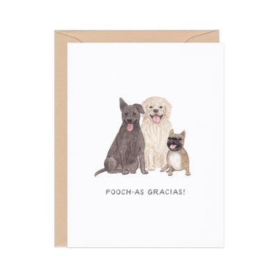 Pooch-as Gracias — Thanks Card Cards Amy Zhang  Paper Skyscraper Gift Shop Charlotte