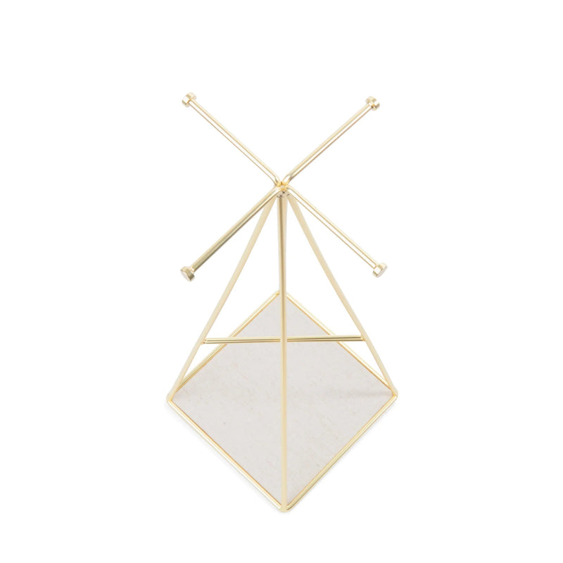 Prisma Matte Brass Jewelry Stand Jewelry Storage Umbra  Paper Skyscraper Gift Shop Charlotte