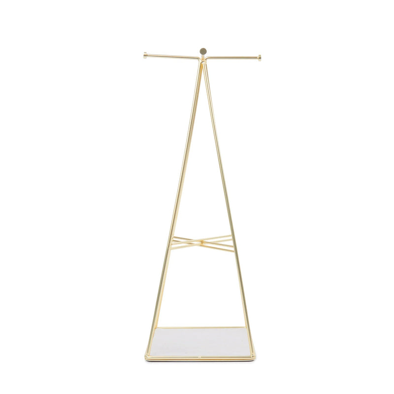 Prisma Matte Brass Jewelry Stand Jewelry Storage Umbra  Paper Skyscraper Gift Shop Charlotte