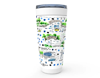 Charlotte, NC Map Tumbler Tumblers Evelyn Henson  Paper Skyscraper Gift Shop Charlotte