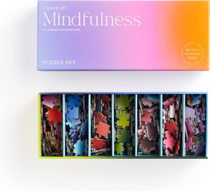 Puzzle Set 7 Days of Mindfulness BOOK Chronicle  Paper Skyscraper Gift Shop Charlotte