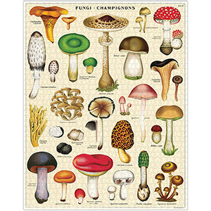 1,000 Piece Puzzle | Mushrooms Puzzles Cavallini Papers & Co., Inc.  Paper Skyscraper Gift Shop Charlotte