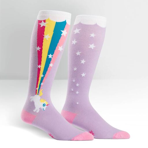 Rainbow Blast Knee High Socks Socks Sock It to Me  Paper Skyscraper Gift Shop Charlotte